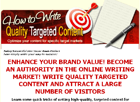 cheap How to Write Quality Targeted Content