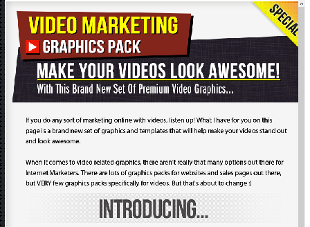 cheap Awesome Video Marketing Graphics Pack