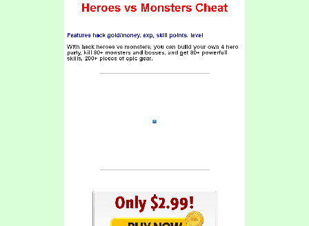 cheap Heroes vs Monsters Gold Cheat