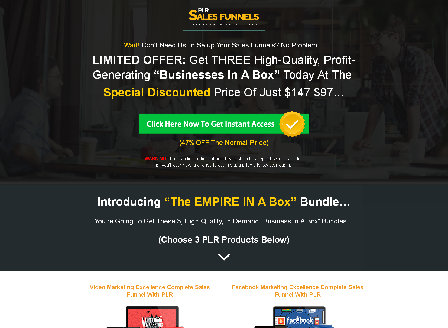 cheap PLR Sales Funnels- Combo Package - Downsell