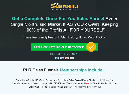 cheap PLR Sales Funnels - Lifetime Membership