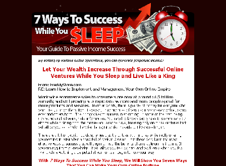 cheap 7 Ways To Success While You Sleep eBook