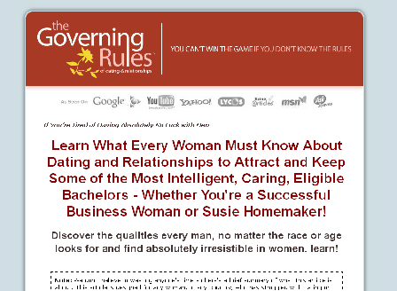 cheap The Governing Rules of Dating and Relationships for Women