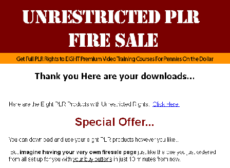 cheap PLR Firesale 1 Time Offer