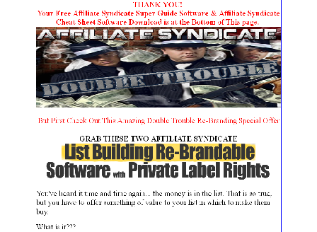 cheap The Affiliate Syndicate Double Trouble Software Re-Branding License