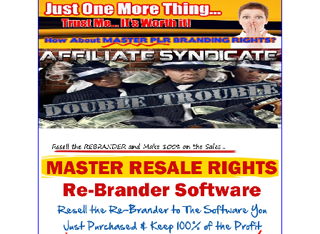 cheap The Affiliate Syndicate Double Trouble Software Mrr Brander License