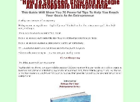 cheap Release The Inner Entrepreneur In You Comes with Master Resale Rights