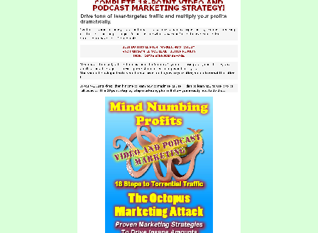 cheap Mind Numbing Profits:  Video and Podcast Marketing