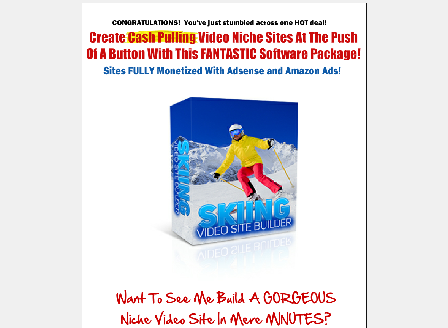cheap Skiing Video Site Builder Software With MRR