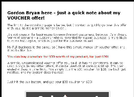 cheap Gordon Bryan PLR Money Off Voucher