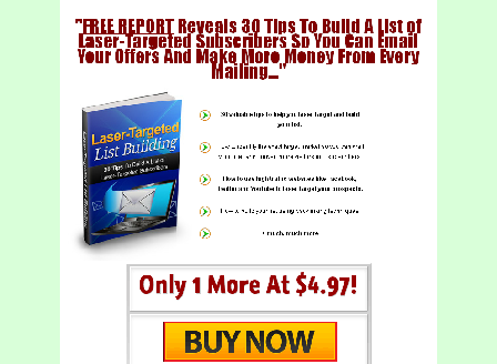 cheap Laser Targeted List Building Comes with Master Resale Rights