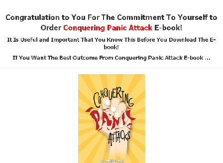 cheap Conquering Panic Attacks Video Course