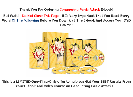 cheap Conquering Panic Attacks Membership Site