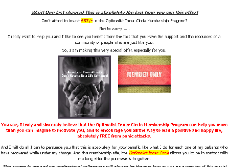 cheap Conquering Panic Attacks Membership Site Special OTO