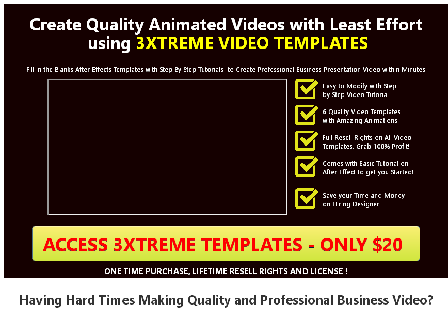 cheap 3Xtreme Animated Video Templates