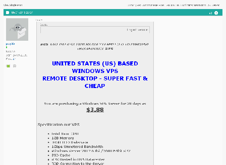 cheap VPS Windows RDP 1GB RAM 30GB HDD 30 Days Unlimited Bandwidth USA Server