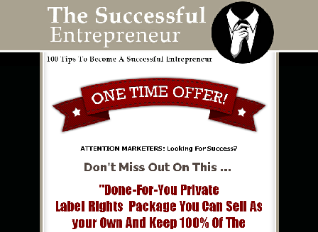 cheap Successful Entrepreneurs PLR - 100 Tips