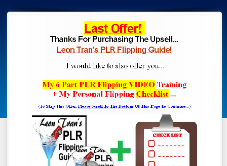 cheap 50 PLR Tutorial Videos OTO3: Flipping VIDEO