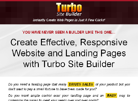 cheap Turbo Site Builder Basic Pro PLR