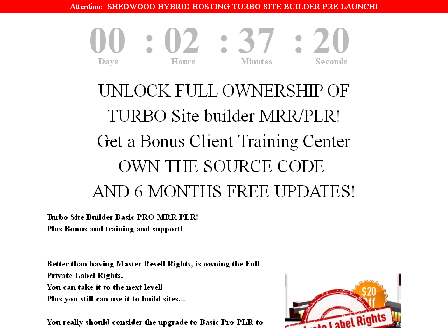 cheap Turbo Site Builder Deluxe 2YR Hosted Supported