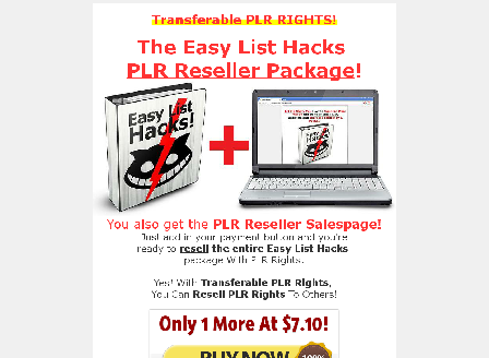 cheap [PLR] Easy Email Hacks + Transferable PLR Rights!