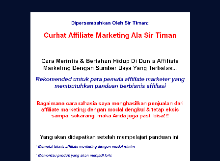 cheap Curhat Affiliate Marketing Ala Sir Timan