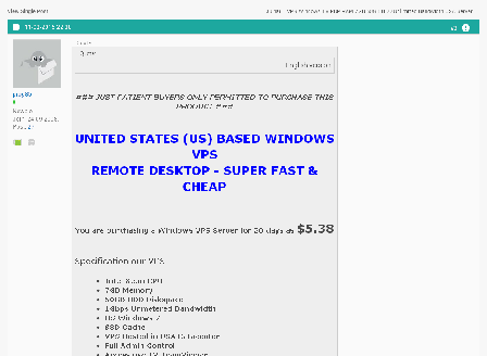 cheap 30 days | VPS Windows TV RDP RAM 7GB 50GB HDD Unlimited Bandwidth USA Server
