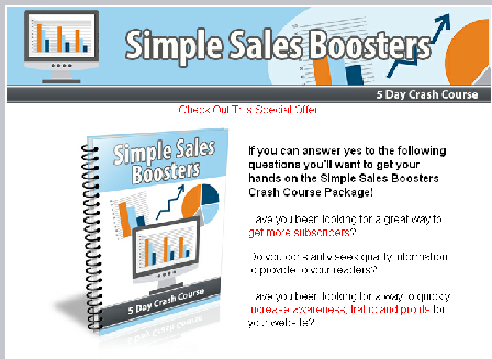 cheap Simple Sales Boosters-with Resale Rights