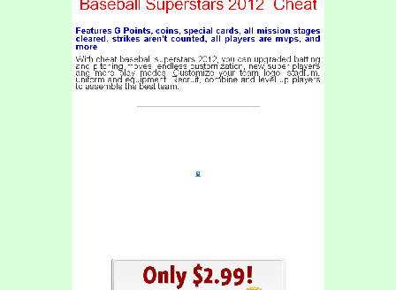 cheap Baseball Superstars 2012 G Points Cheat
