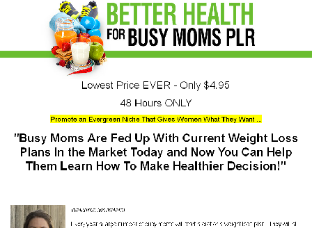 cheap Better Health For Busy Moms