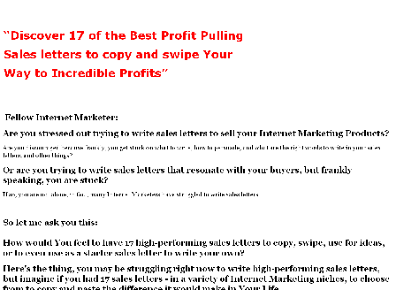 cheap 17 Sales Letters Copy and Swipe