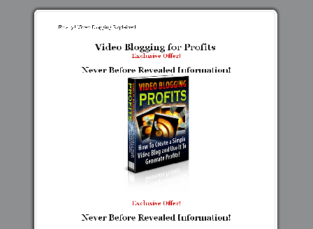 cheap Video Blogging for Profits