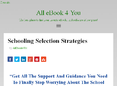 cheap Schooling Selection Strategies