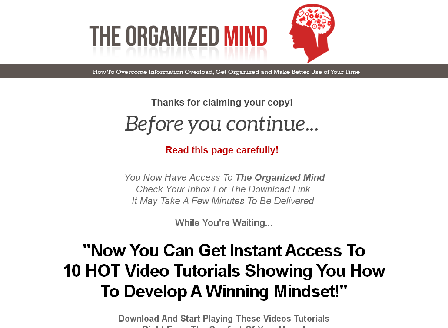 cheap The Organized Mind - Upgrade