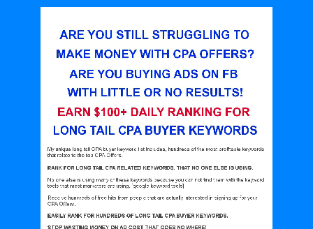cheap RANK ON GOOGLE WITH UNIQUE CPA BUYER KEYWORDS