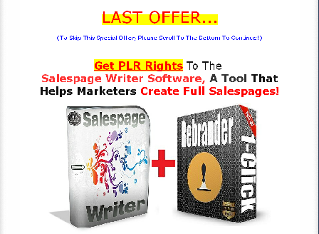 cheap 2016415 [PLR Software] Salespage Writer Tool + Rebrander!