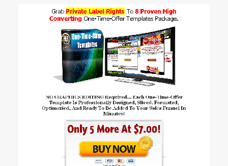 cheap PLR One-Time-Offer Templates Package