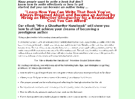 cheap Hire A Ghost Writer Handbook Comes with Master Resale Rights