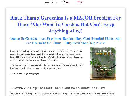 cheap NEW Black Thumb Gardening PLR Bundle