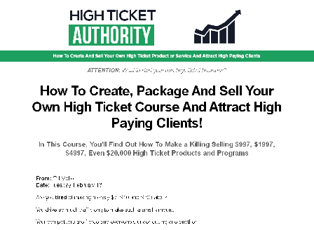 cheap High Ticket Authority With MRR