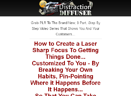 cheap Distraction Diffuser PLR Video Series