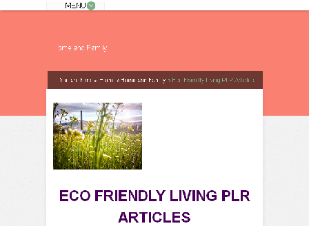 cheap Eco-Friendly Living PLR Articles