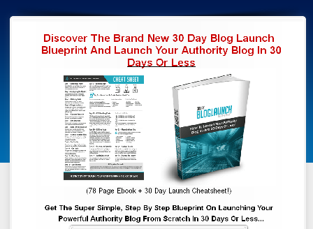 cheap 30 Day Authority Blog Launch Blueprint
