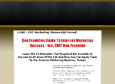cheap Ben Franklins Guide To Internet Marketing Audio Book