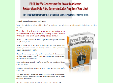 cheap FREE Traffic Generators for Broke Marketers