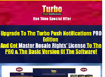 cheap Done for you Turbo Push Notifications PRO | Master Resale Rights Upgrade