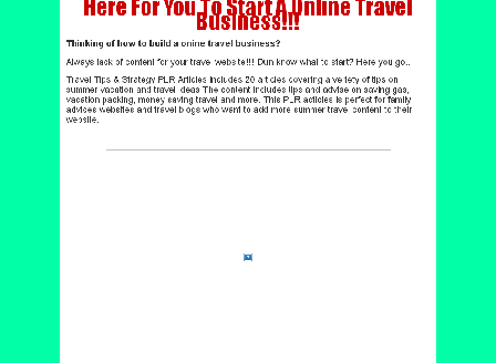 cheap Travel Tips & Strategy PLR Articles