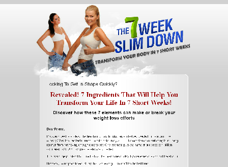 cheap 7 Week Slim Down - Welcome Offer