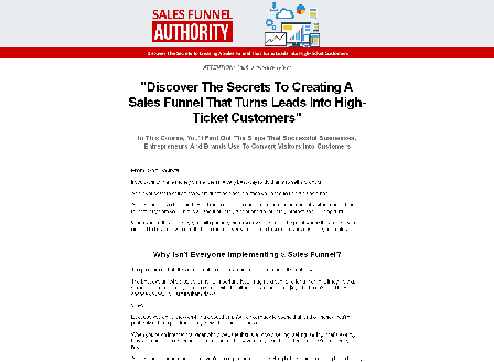 cheap Sales Funnel Authority