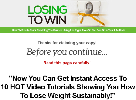 cheap Weight Loss - Losing To Win